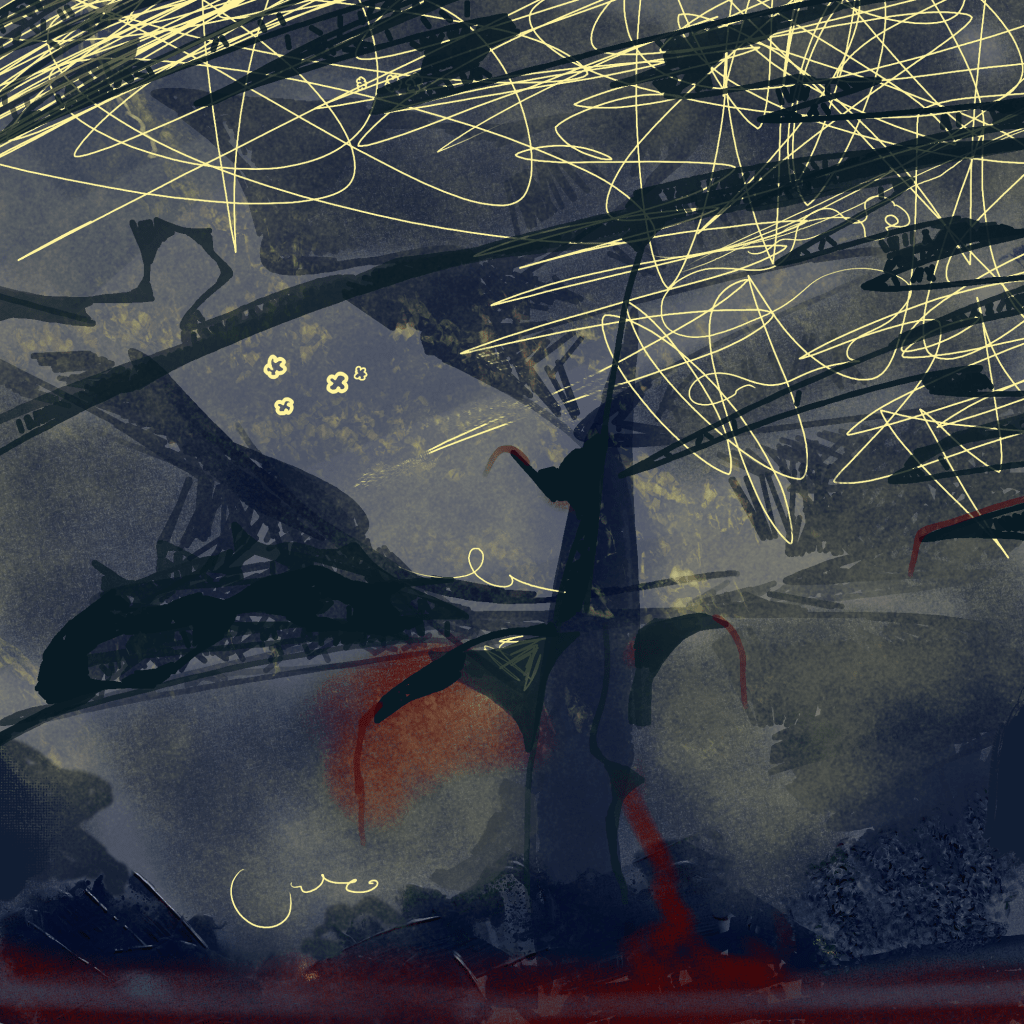 abstract art about the artist's relationship with sugar.